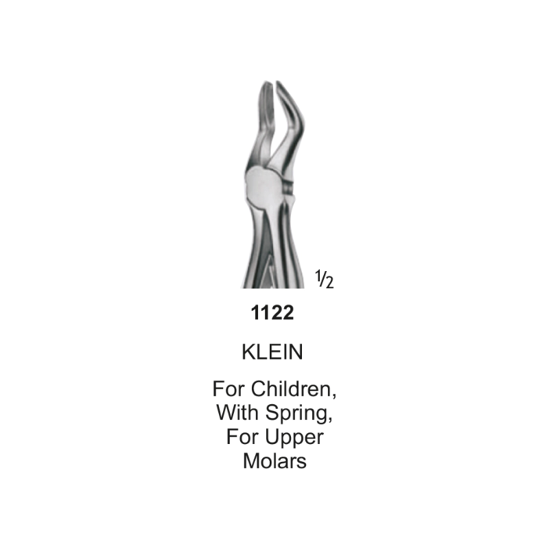 Tooth Forceps, for children, with spring, for lower molars (Klein) # 22
