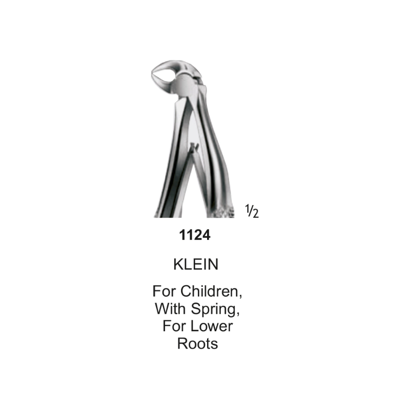 Tooth Forceps, for children, with spring, for lower roots (Klein) # 33