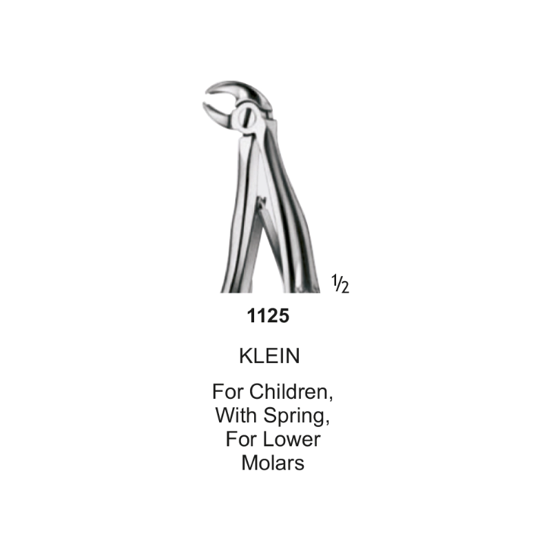 Tooth Forceps, for children, with spring, for lower molars (Klein) # 22