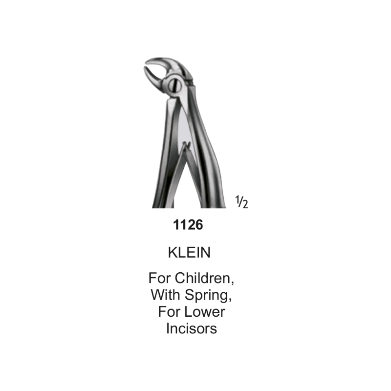 Tooth Forceps, for children, with spring, for lower incisors (Klein) # 13