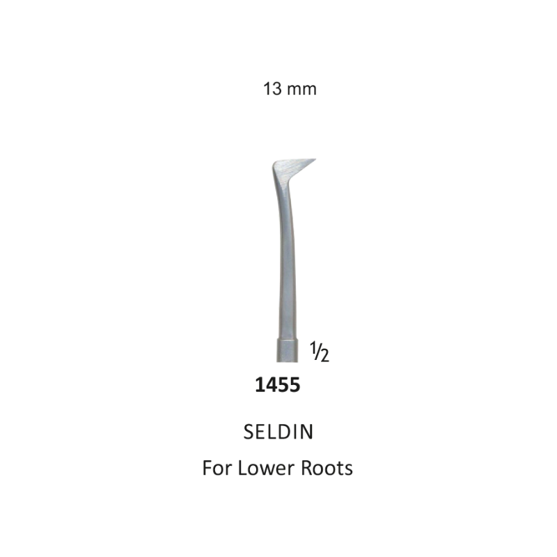 Tooth Elevator, SELDIN For lower Roots, Left, 13mm