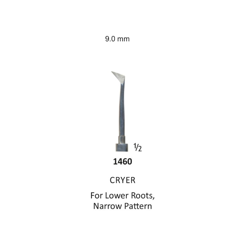 Tooth Elevator, CRYER For lower Roots, right, 9 mm