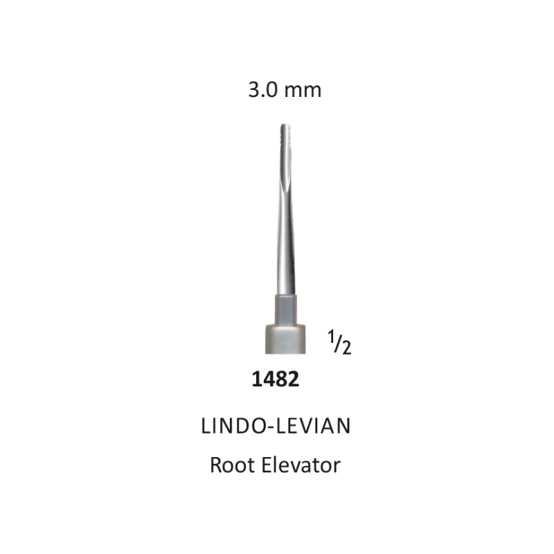Tooth Elevator, Lindo-levian Serrated, 3.0 mm - Straight