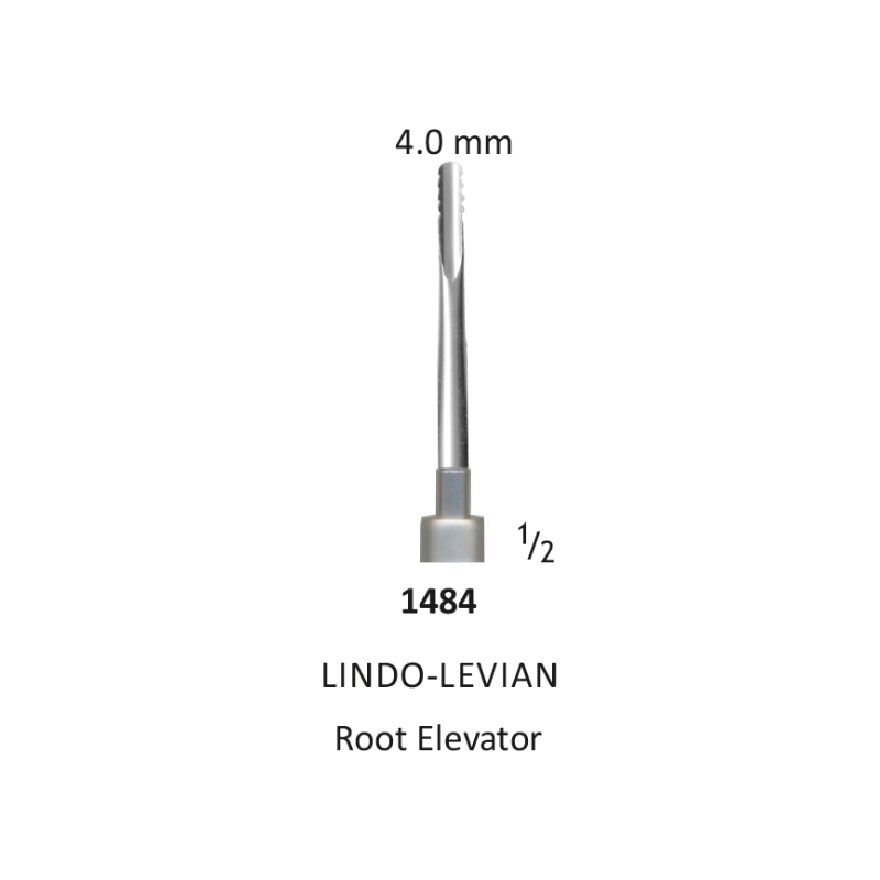 Tooth Elevator, Lindo-levian Serrated, 4.0 mm - Straight