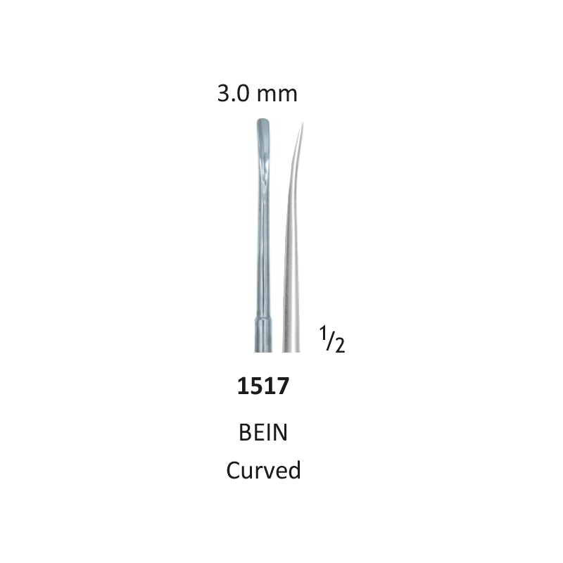 Tooth Elevator, Bein Curved 3.0 mm