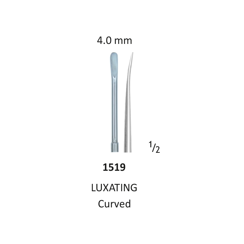 Tooth Elevator, Luxating Curved 4.0 mm