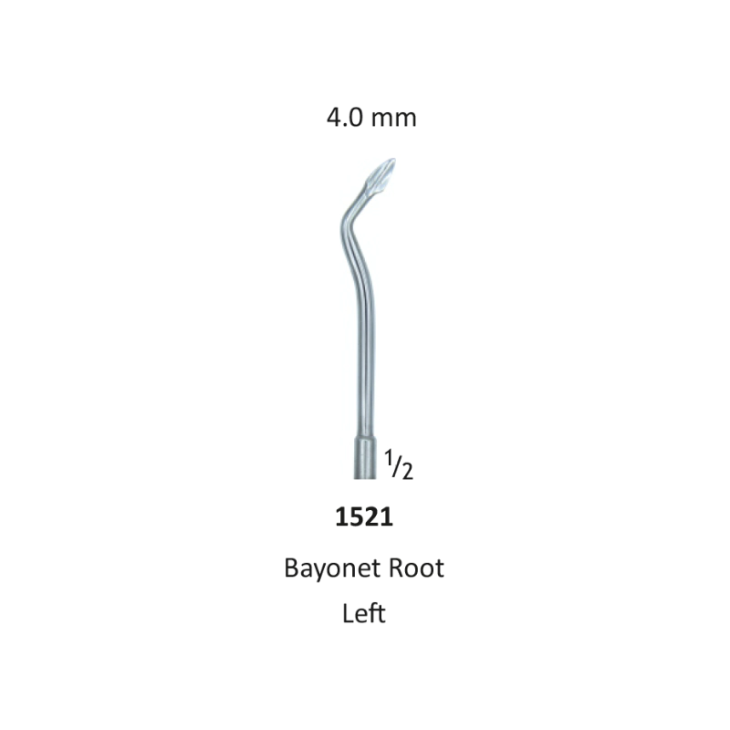 Tooth Elevator, Bayonet Root Elevator 4 mm - Angled - Left