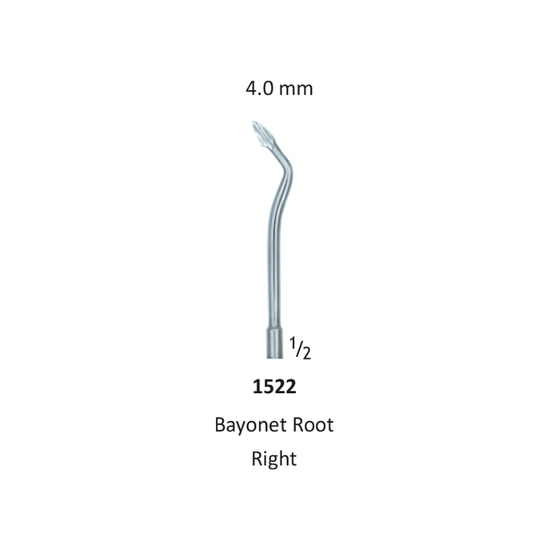 Tooth Elevator, Bayonet Root Elevator 4 mm - Angled - Right