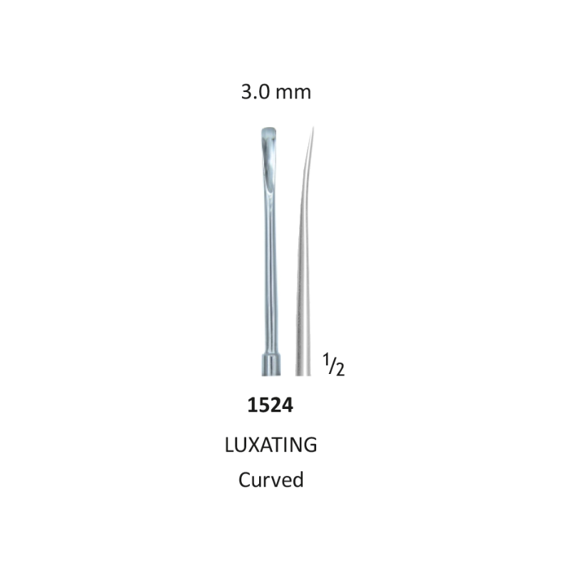 Tooth Elevator, Luxating Curved 3.0 mm