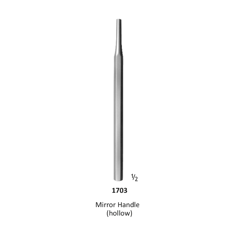 Mouth Mirror Handel, (hollow) Stainless Steel