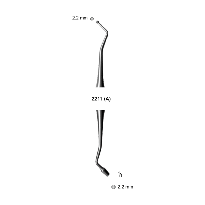 Burnisher-Plugger, 2.2 mm