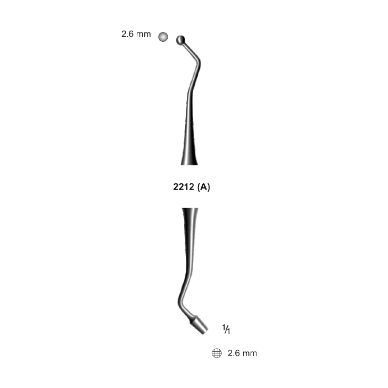 Burnisher-Plugger, 2.6 mm