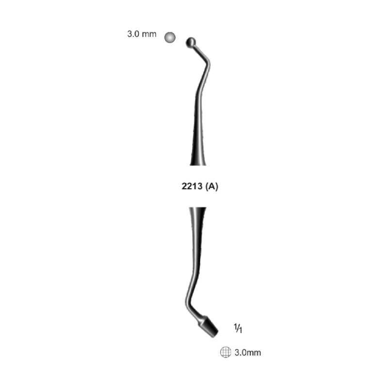 Burnisher-Plugger, 3.0 mm