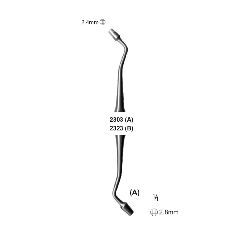 Condenser, 2.4 - 2.8 mm, Hollow Handel