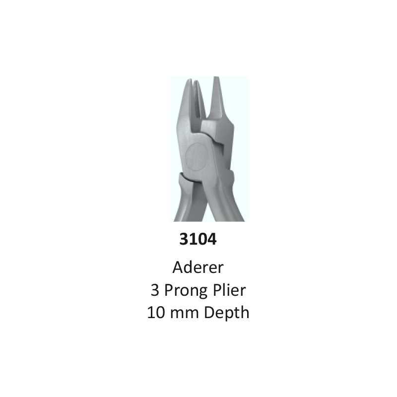 Plier, 3 PRONG ADERER 10 MM DEPTH
