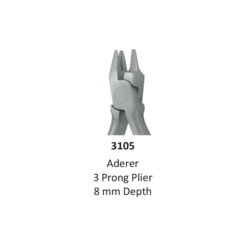 Plier, 3 PRONG ADERER 8 MM DEPTH