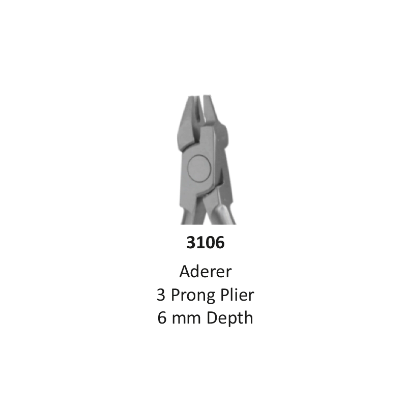 Plier, 3 PRONG ADERER 6 MM DEPTH