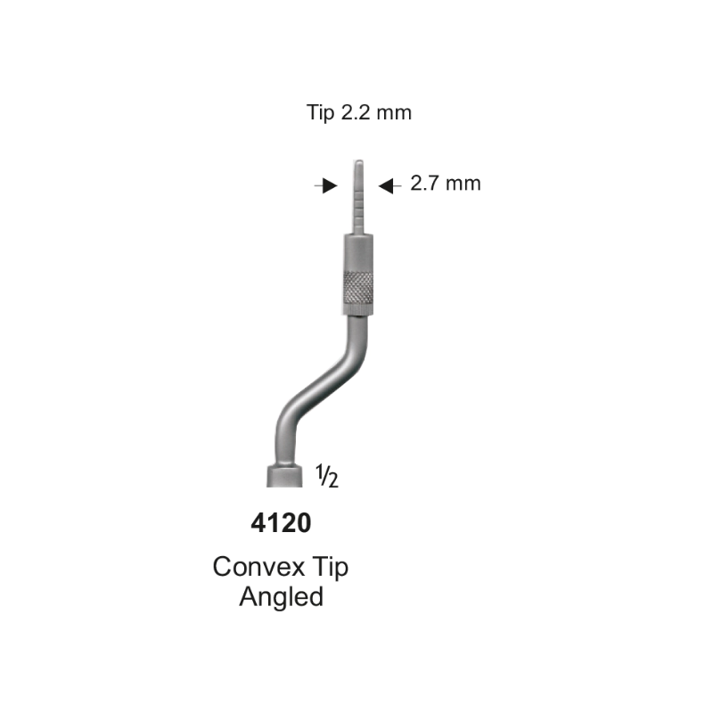 BONE SPREADER, Convex Tip Angled 2.2 - 2.7 mm