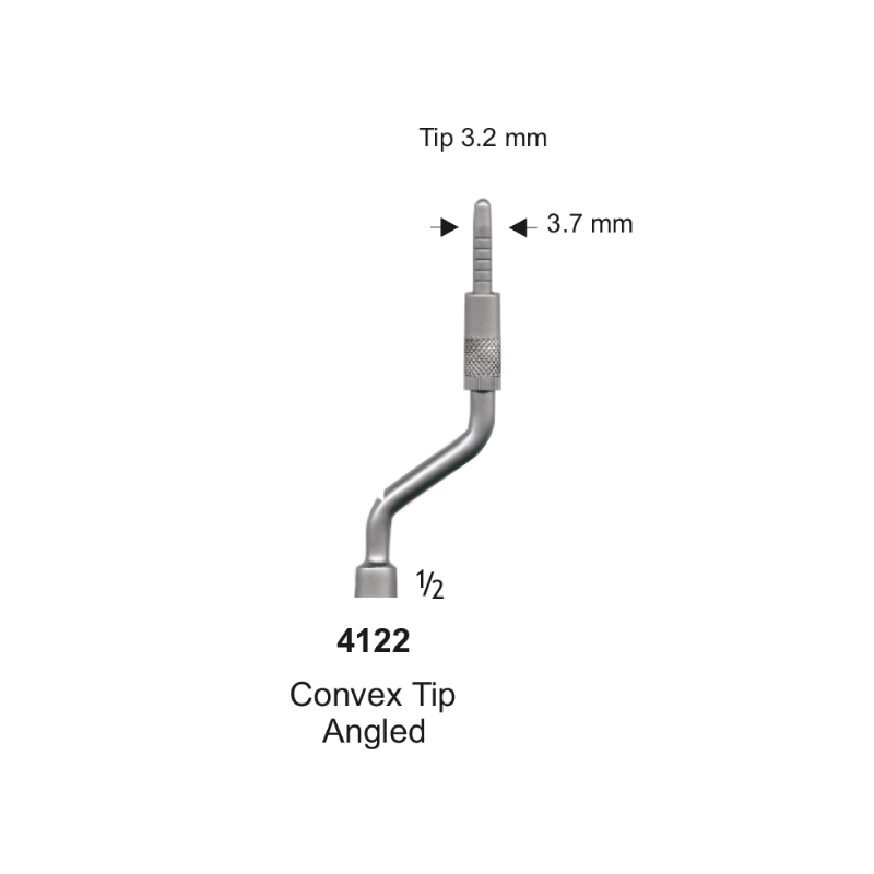 BONE SPREADER, Convex Tip Angled 3.2 - 3.7 mm