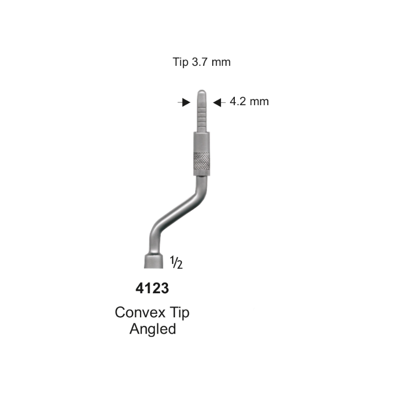 BONE SPREADER, Convex Tip Angled 3.7 - 4.2 mm