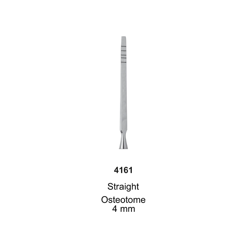 OSTEOTOME, straight, 4 mm, marking 7-10-13-15-18 mm
