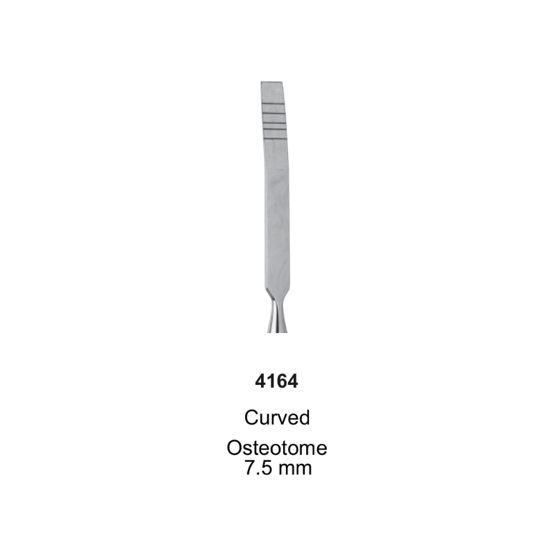 OSTEOTOME, curved, 8 mm, marking 7-10-13-15-18 mm