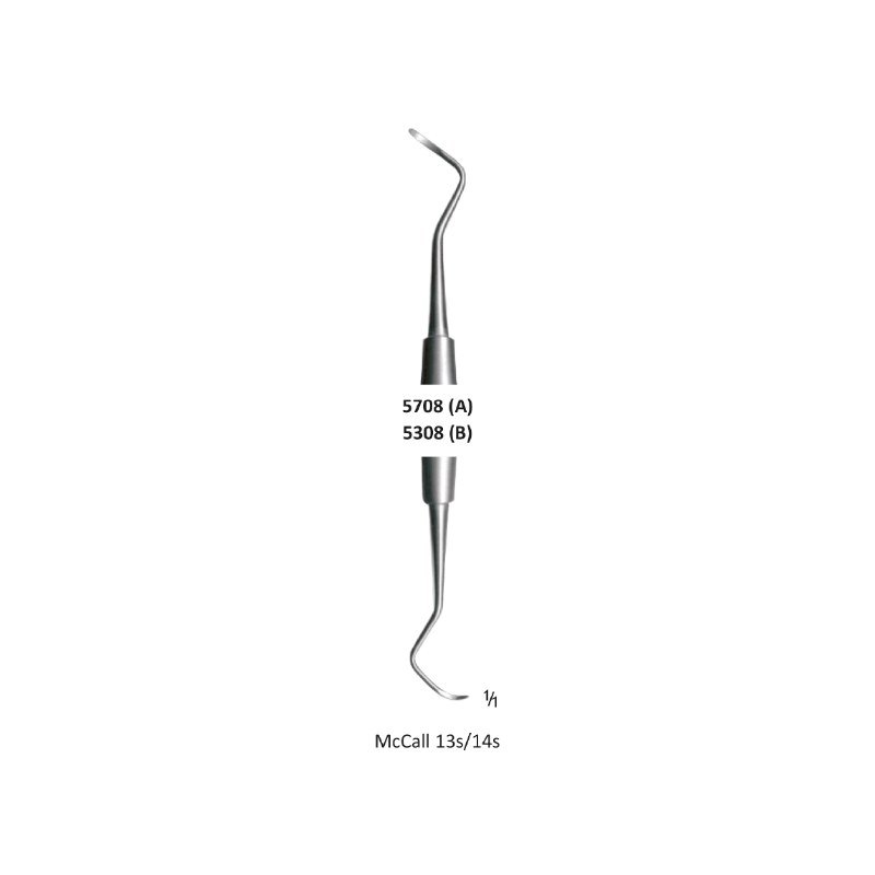 Periodontal Curette, McCALL 13/14S Octagon Handel