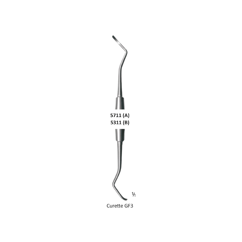 Periodontal Curette, GF-3, Octagon Handel