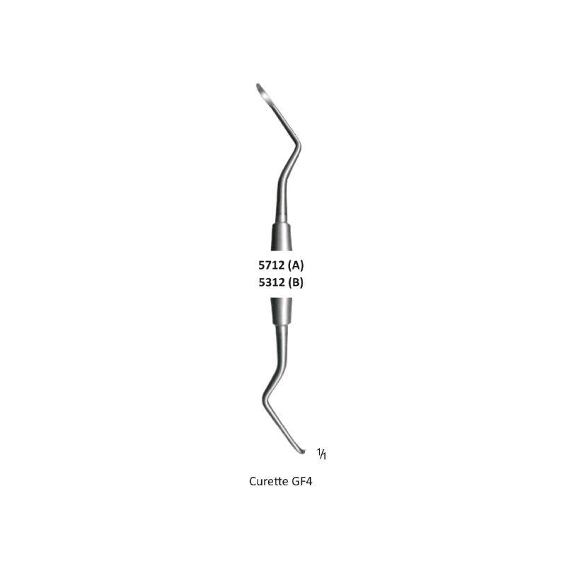 Periodontal Curette, GF-4, Octagon Handel
