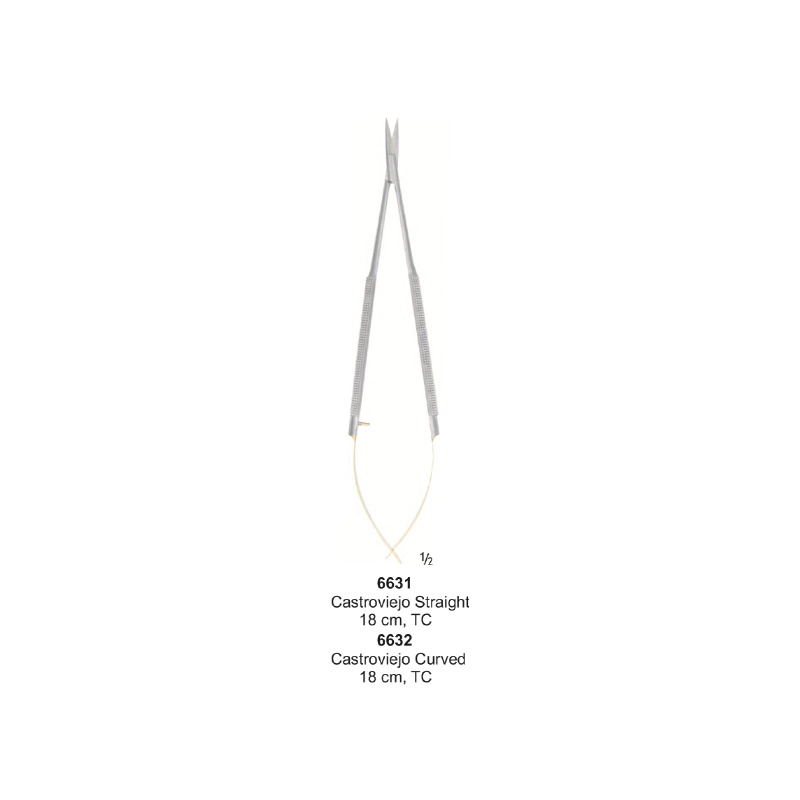Scissor, CASTOVIJO Curved, 18 cm, TC