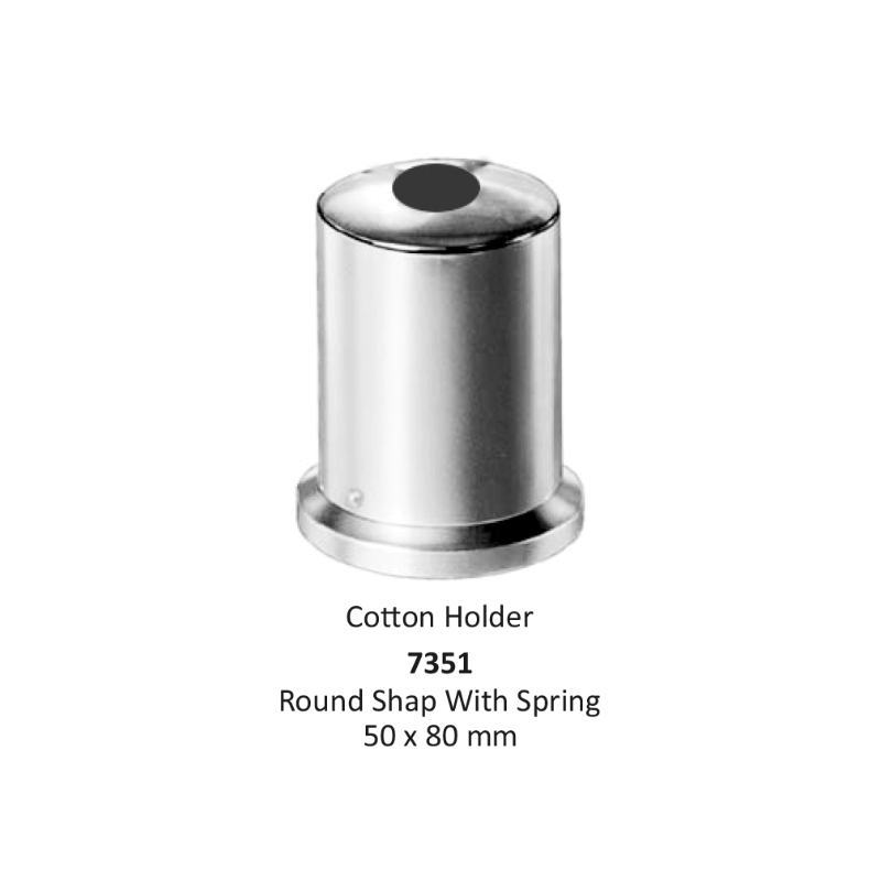Cotton Holder, Round Shape with spring