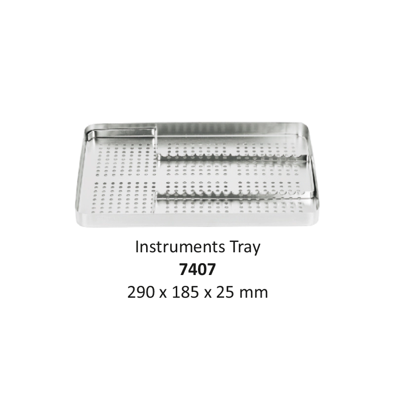 Instruments Tray, With Rack (PERFORATED ) 290 x 185 x 25 mm